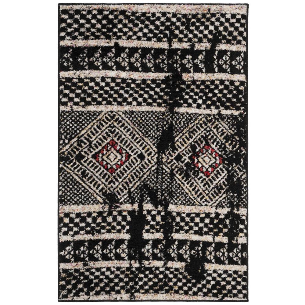 ADIRONDACK, BLACK / LIGHT GREY, 3' X 5', Area Rug