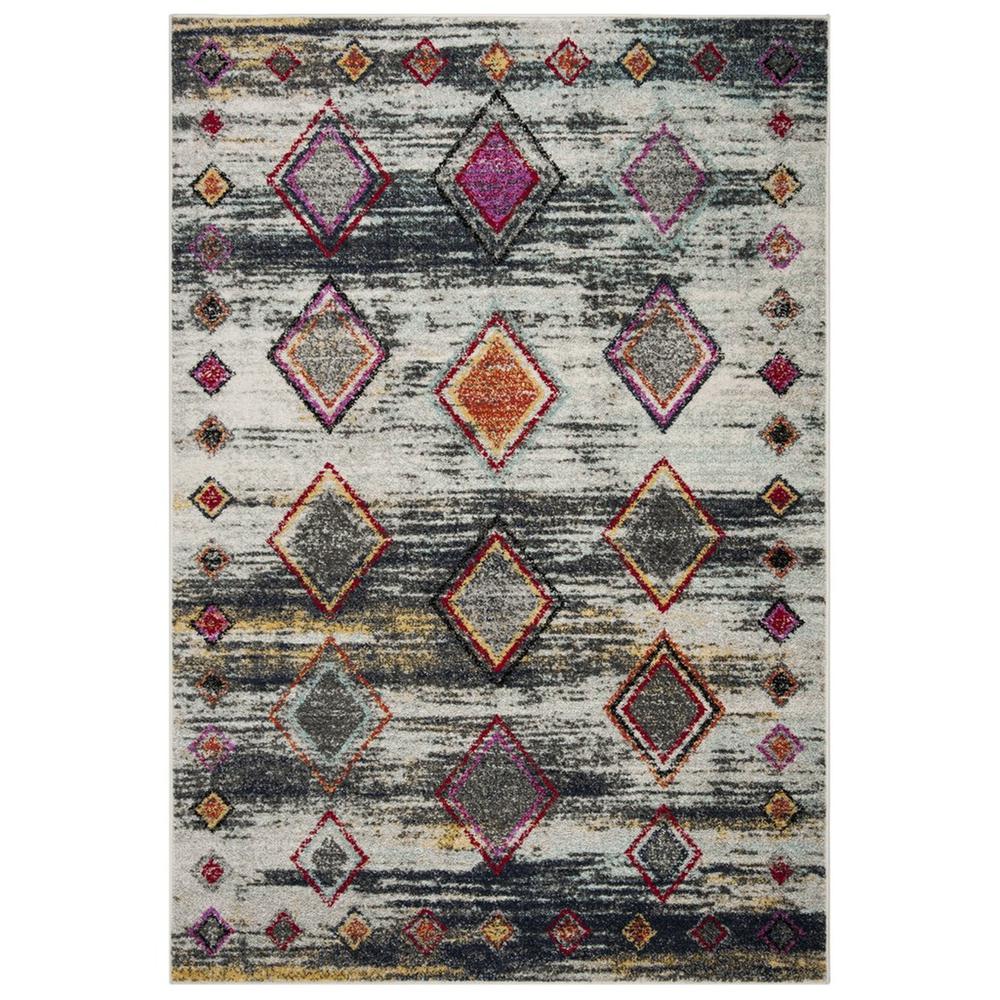 ADIRONDACK, LIGHT GREY / RED, 4' X 6', Area Rug, ADR205F-4