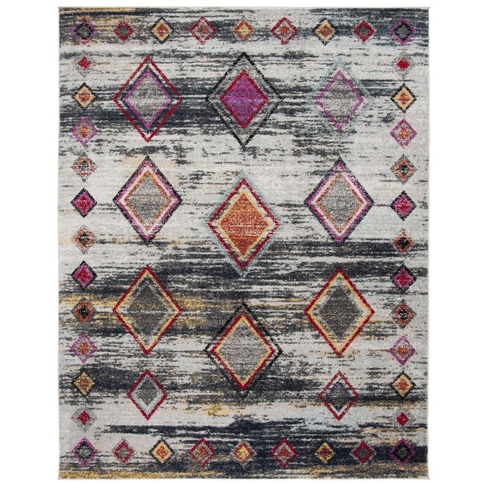 ADIRONDACK, LIGHT GREY / RED, 8' X 10', Area Rug, ADR205F-8