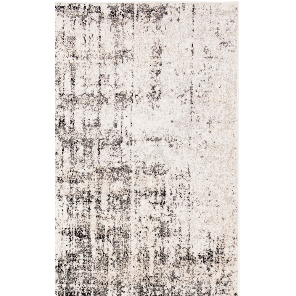 Adirondack Distressed Abstract Rug - Silver / Black - 3'-0" x 5'-0"
