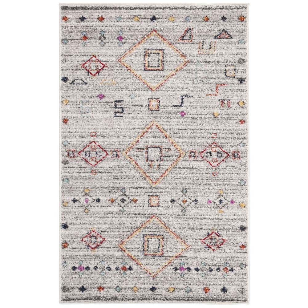 ADIRONDACK, LIGHT GREY / RED, 3' X 5', Area Rug, ADR208F-3