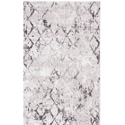 Amelia Distressed Lattice Rug - Grey / Light Grey - 2'-2" x 14'-0"