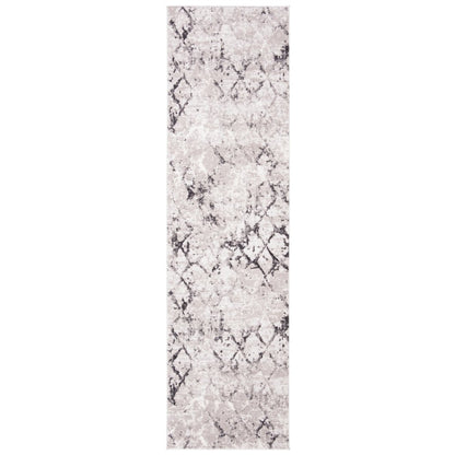 Amelia Distressed Lattice Rug - Grey / Light Grey - 2'-2" x 8'-0"