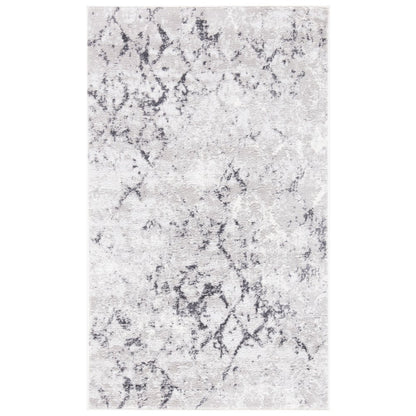 Amelia Distressed Lattice Rug - Grey / Light Grey - 3'-0" x 5'-0"