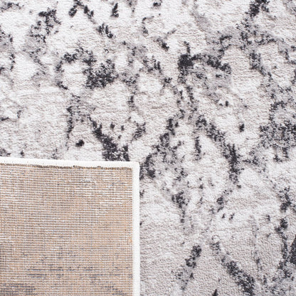 Amelia Distressed Lattice Rug - Grey / Light Grey - 5'-3" x 7'-6"