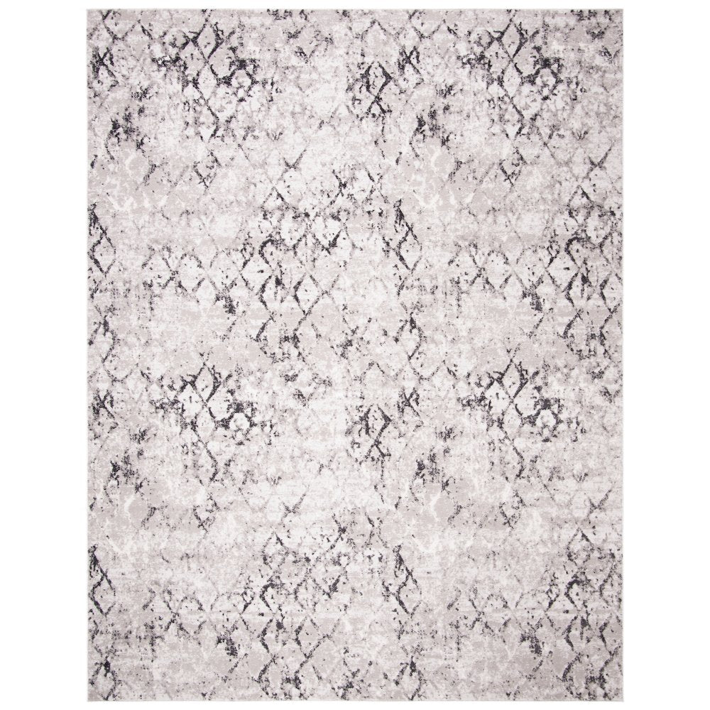 Amelia Distressed Lattice Rug - Grey / Light Grey - 9'-0" x 12'-0"