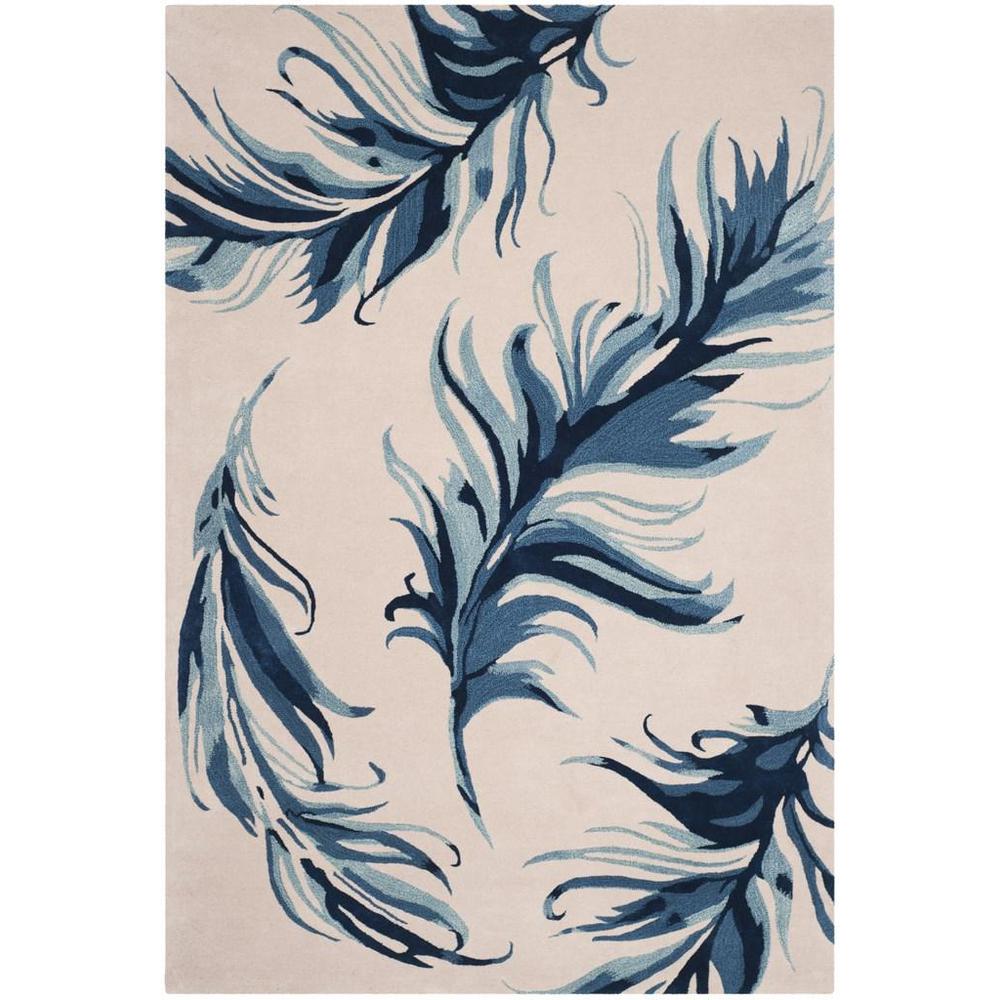 ALR-ALLURE, BEIGE / BLUE, 5' X 8', Area Rug