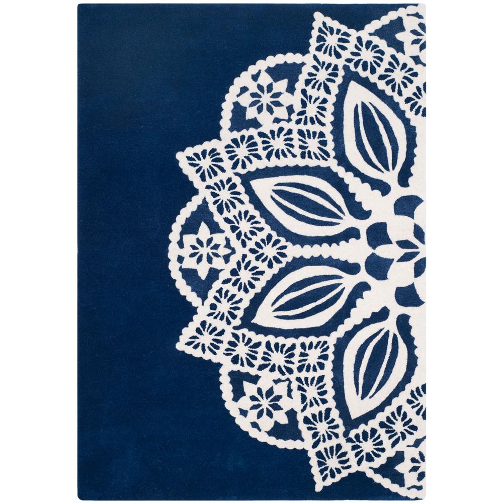 ALR-ALLURE, NAVY / IVORY, 5' X 8', Area Rug