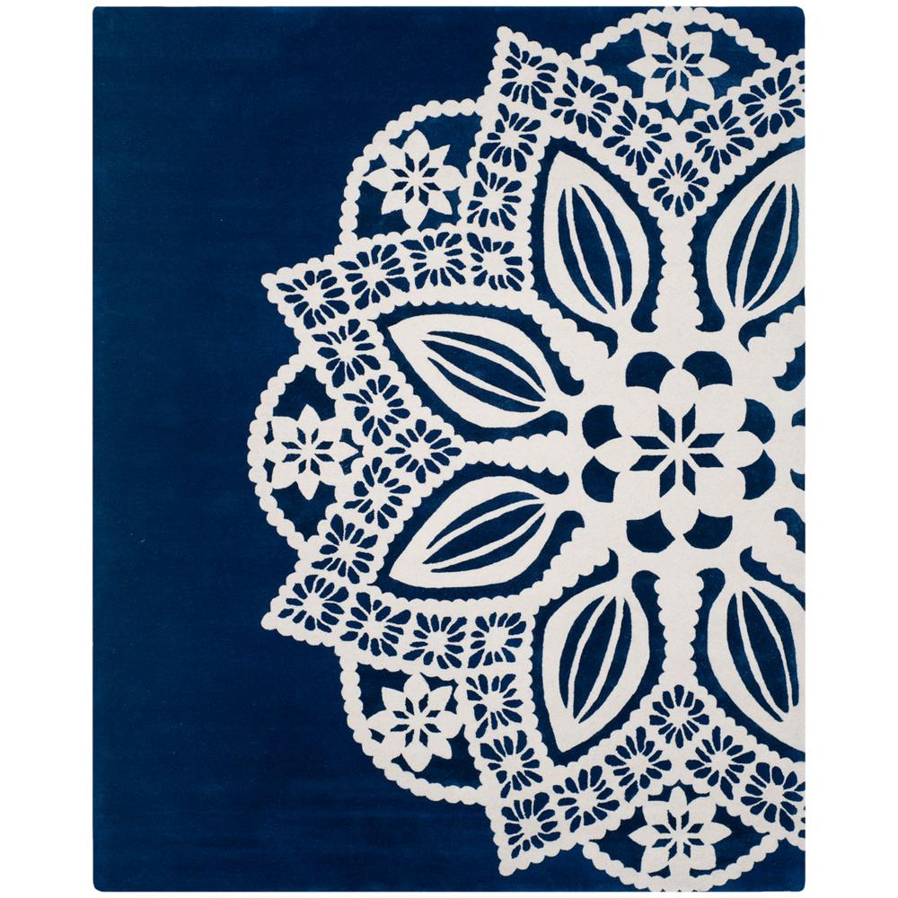 ALR-ALLURE, NAVY / IVORY, 8' X 10', Area Rug