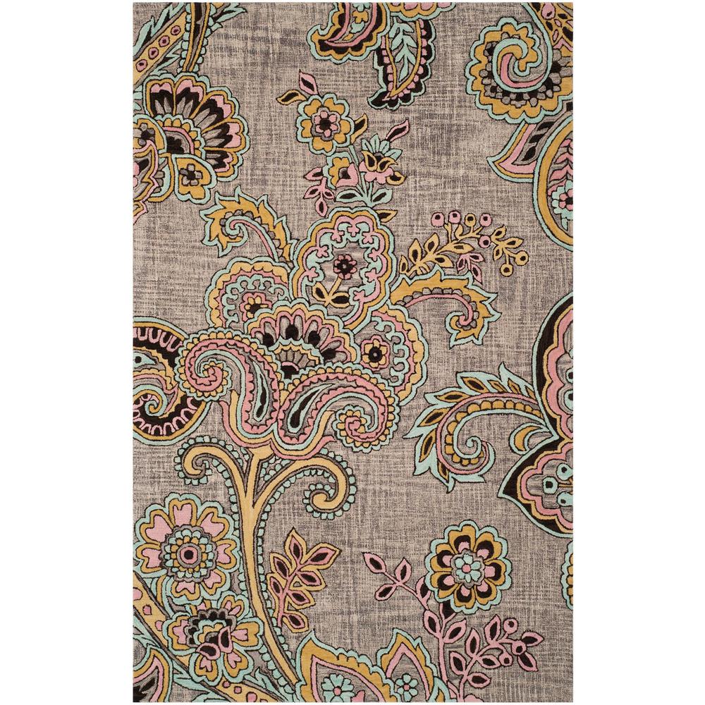 ALR-ALLURE, GREY / GOLD, 5' X 8', Area Rug