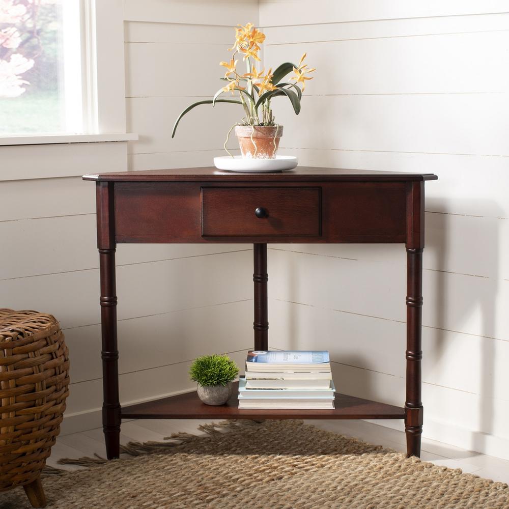 GOMEZ CORNER TABLE WITH STORAGE DRAWER, AMH5709D