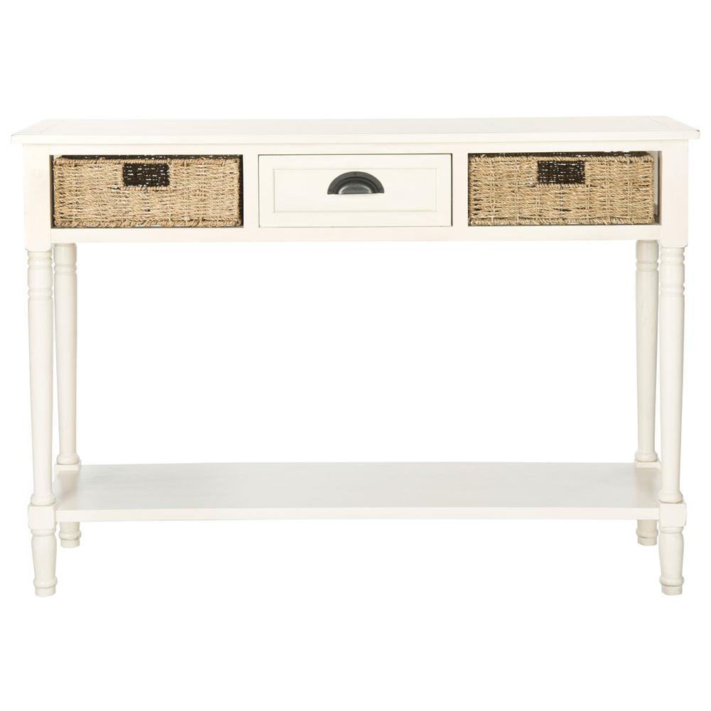 WINIFRED WICKER CONSOLE TABLE WITH STORAGE, AMH5730B