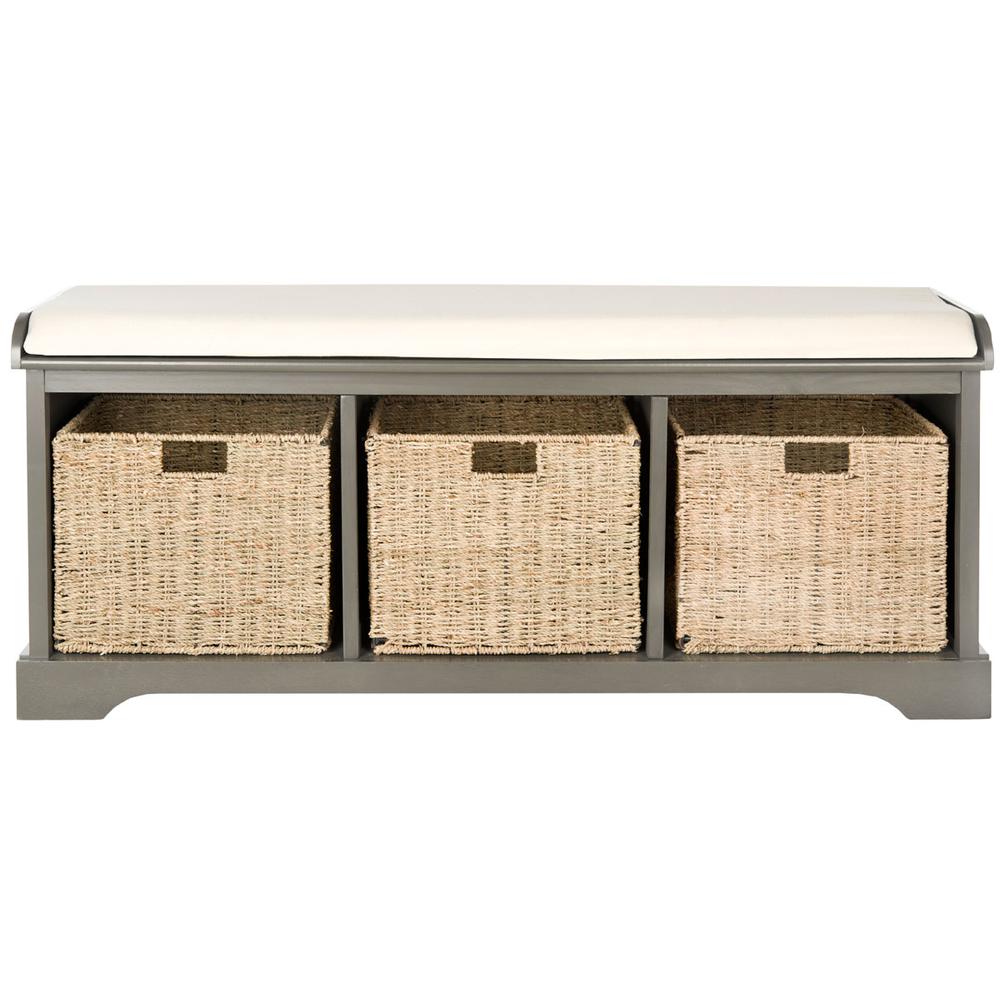 LONAN  WICKER STORAGE BENCH, AMH5733A
