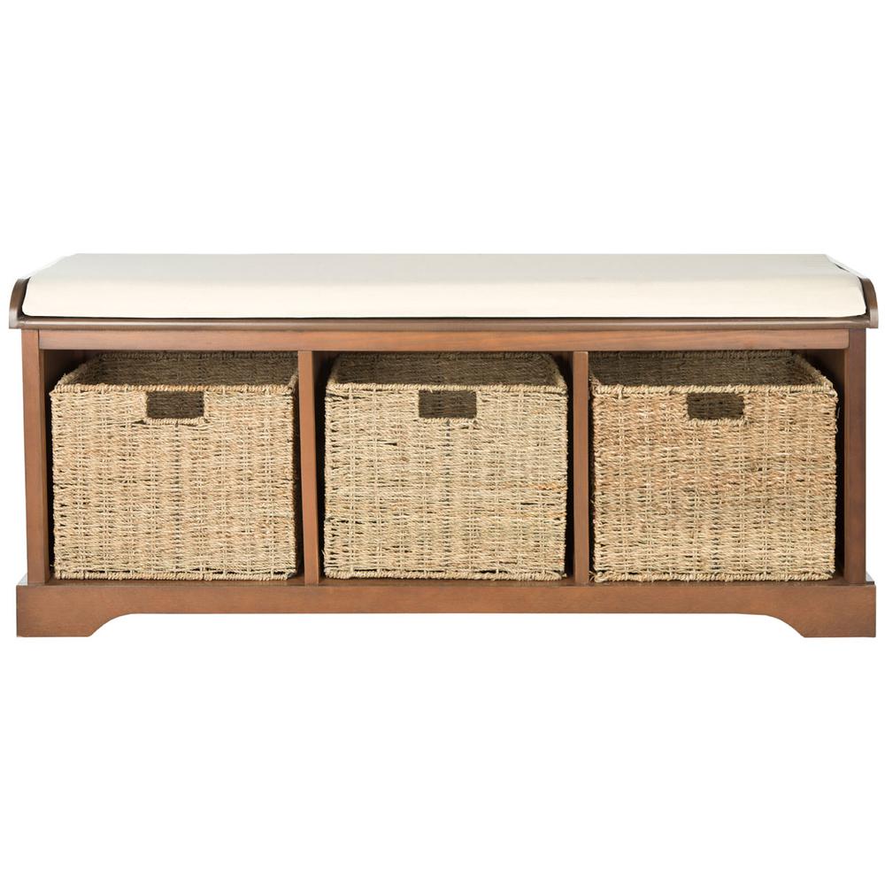 LONAN  WICKER STORAGE BENCH, AMH5733D
