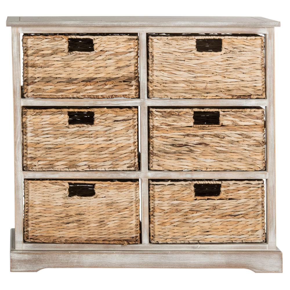 KEENAN 6 WICKER BASKET STORAGE CHEST, AMH5740E