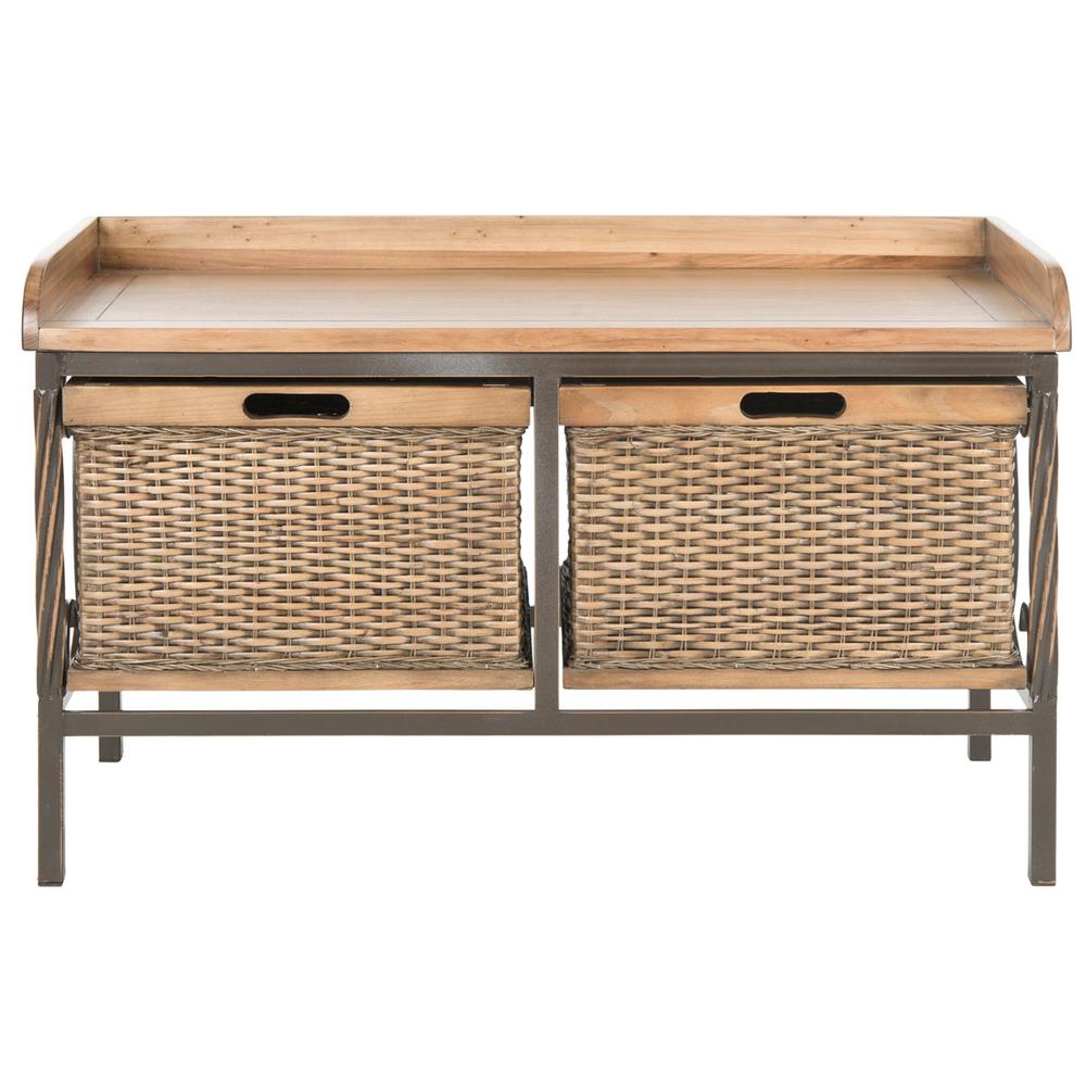 NOAH 2 DRAWER WOODEN STORAGE BENCH, AMH6528C