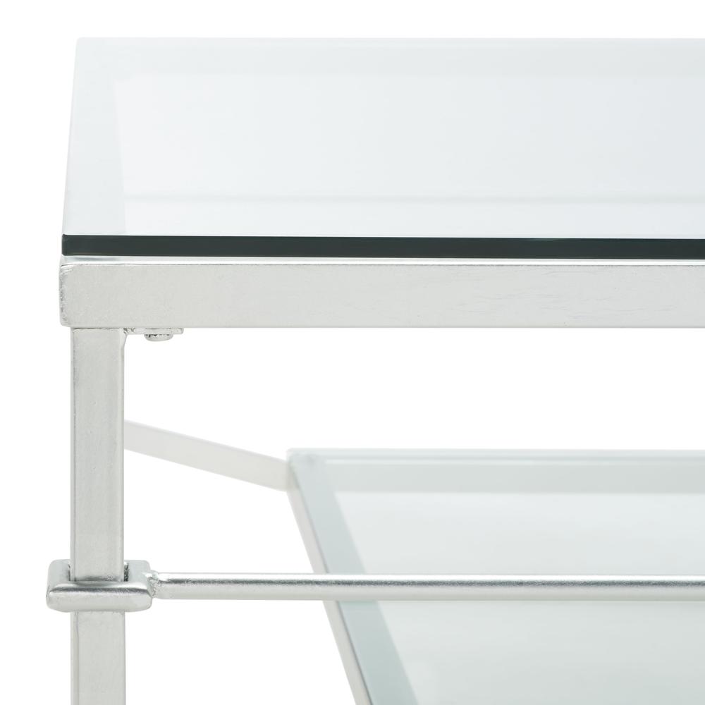 MIEKA SILVER LEAF GLASS COCKTAIL TABLE