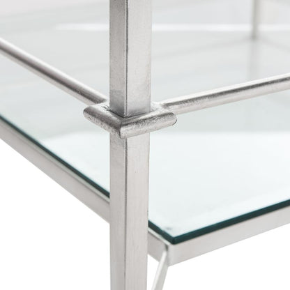 MIEKA SILVER LEAF GLASS COCKTAIL TABLE