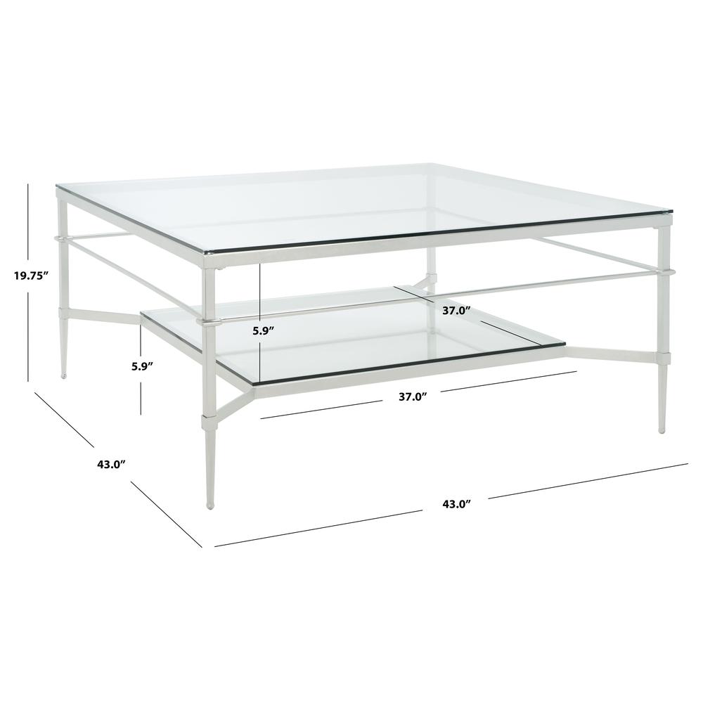 MIEKA SILVER LEAF GLASS COCKTAIL TABLE