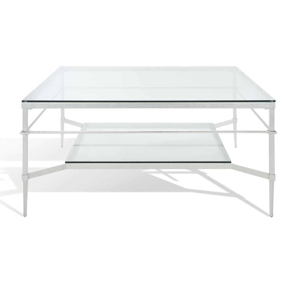 MIEKA SILVER LEAF GLASS COCKTAIL TABLE
