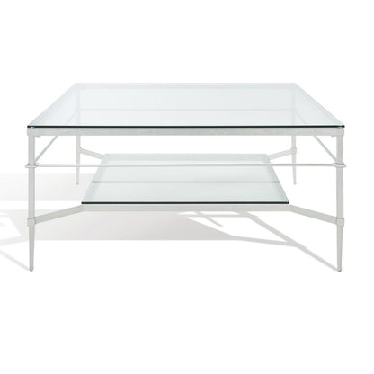 MIEKA SILVER LEAF GLASS COCKTAIL TABLE