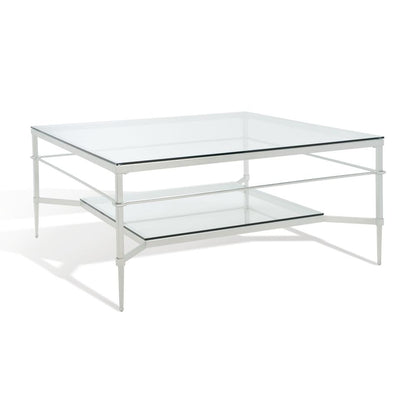 MIEKA SILVER LEAF GLASS COCKTAIL TABLE