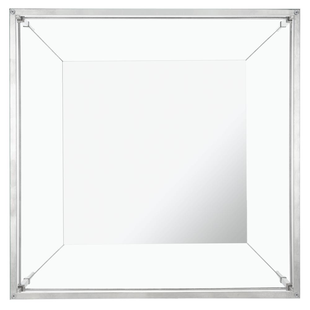 MIEKA SILVER LEAF GLASS COCKTAIL TABLE