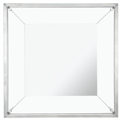 MIEKA SILVER LEAF GLASS COCKTAIL TABLE