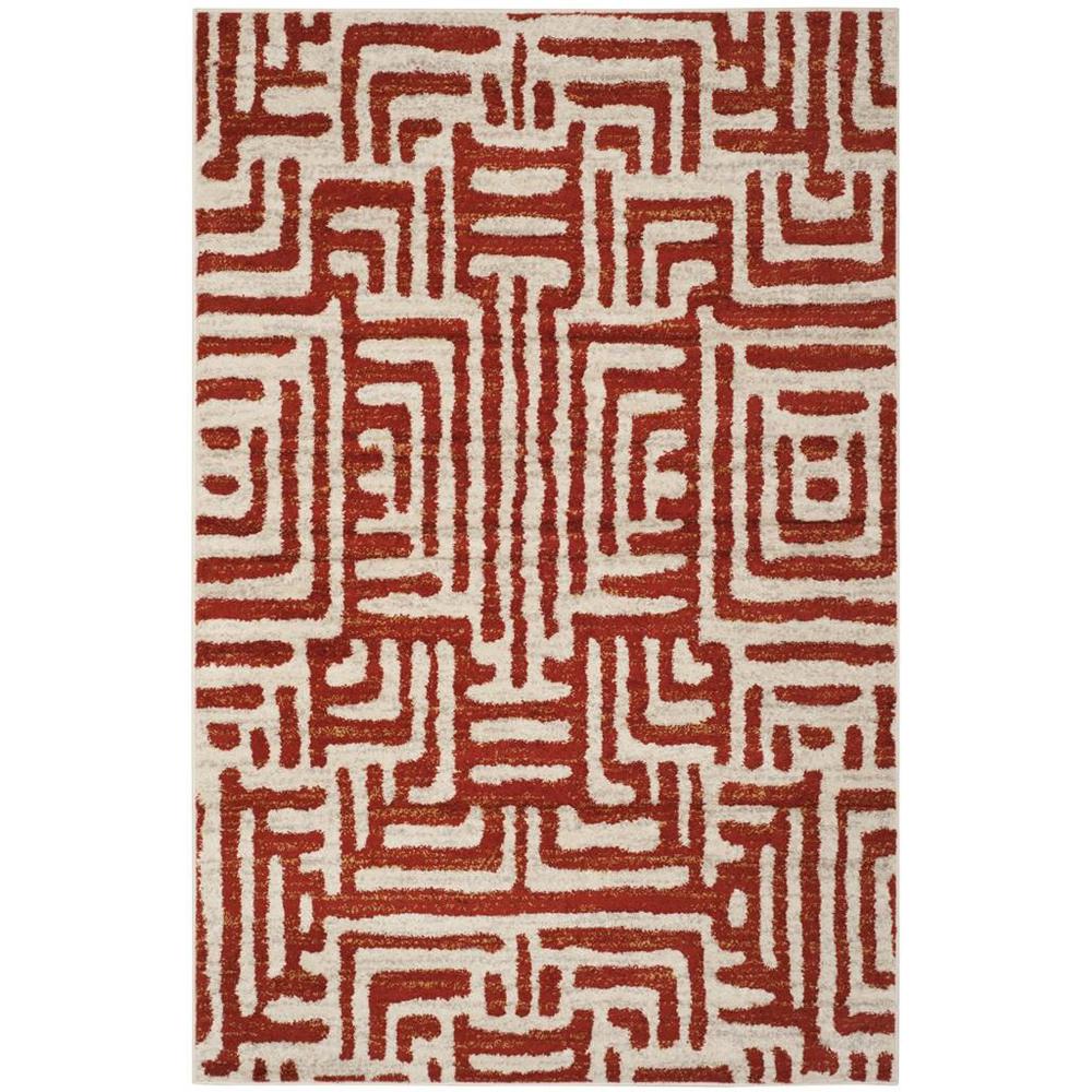 AMSTERDAM, IVORY / TERRACOTTA, 4' X 6', Area Rug
