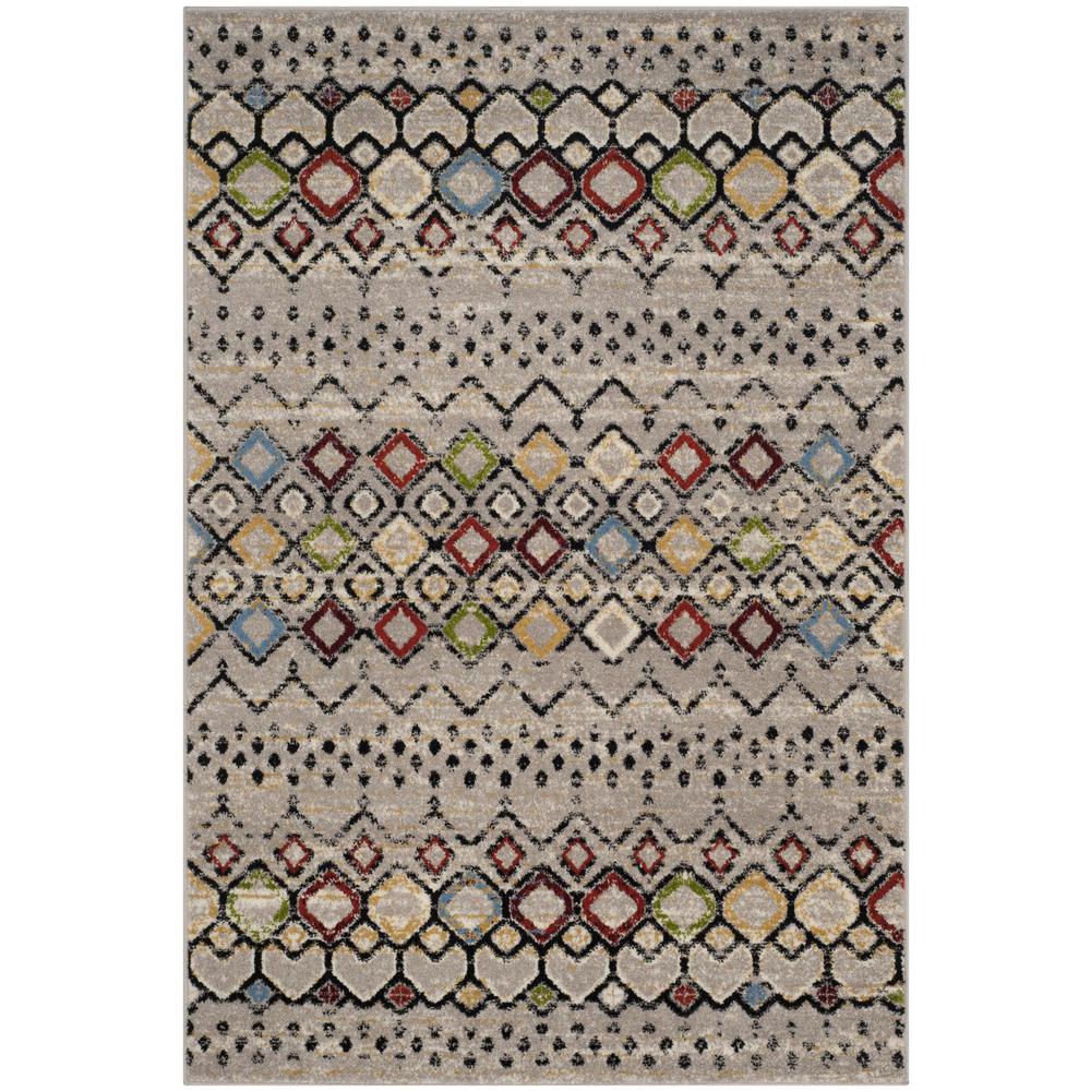 AMSTERDAM, LIGHT GREY / MULTI, 5'-1" X 7'-6", Area Rug
