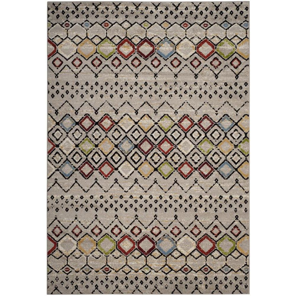 AMSTERDAM, LIGHT GREY / MULTI, 6'-7" X 9'-2", Area Rug