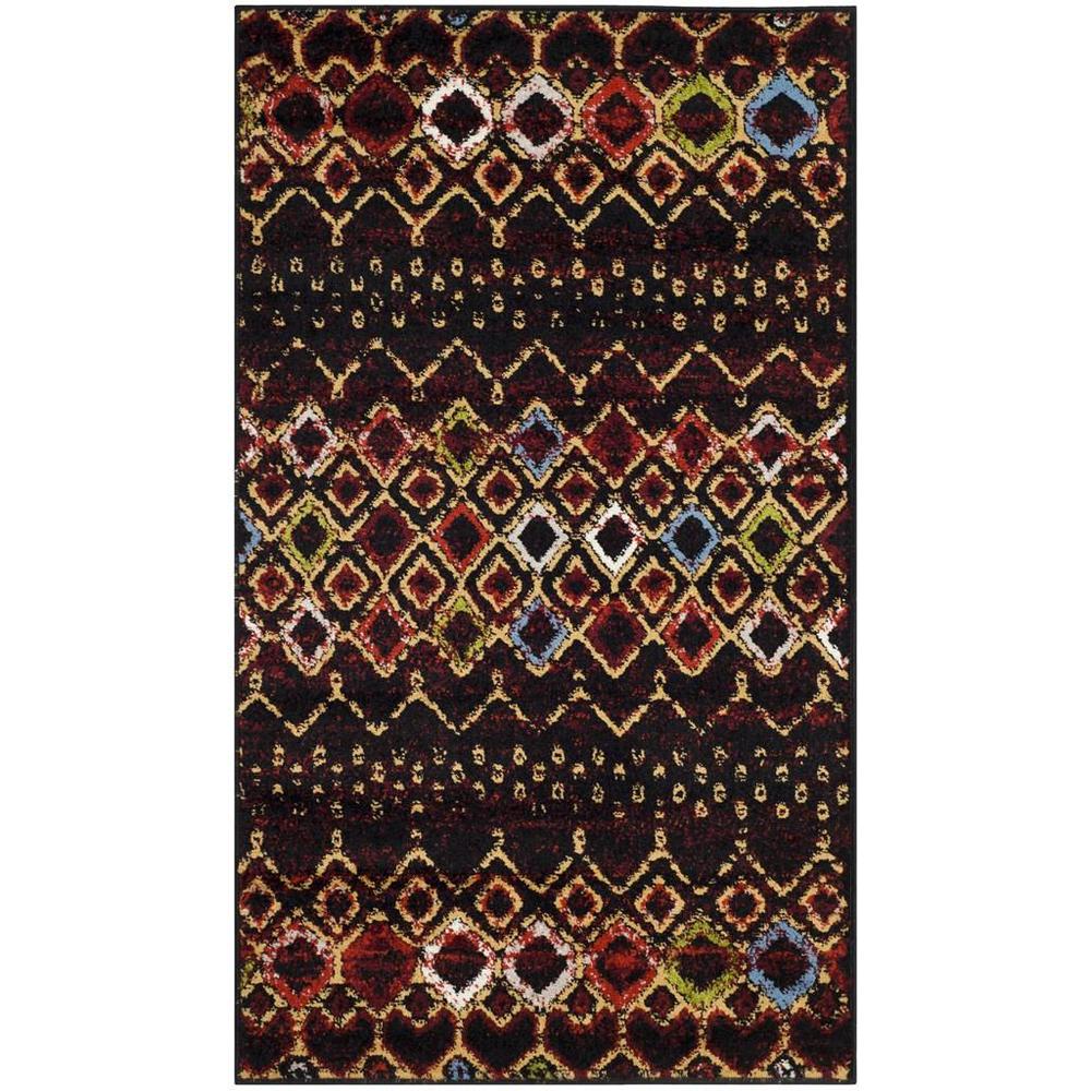 AMSTERDAM, BLACK / MULTI, 3' X 5', Area Rug