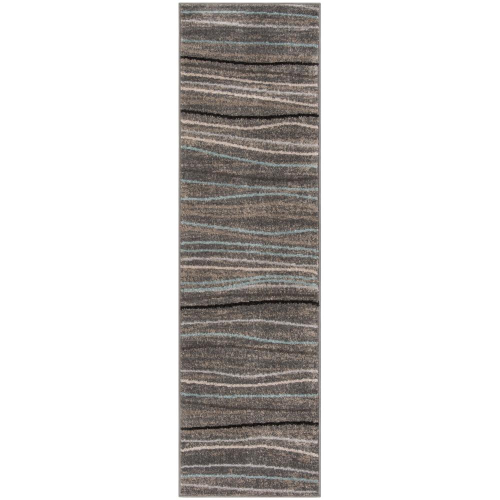 AMSTERDAM, SILVER / BEIGE, 2'-3" X 8', Area Rug