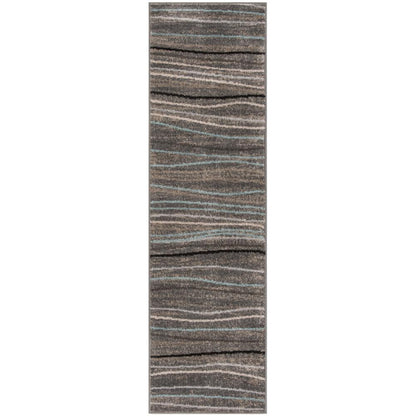 AMSTERDAM, SILVER / BEIGE, 2'-3" X 8', Area Rug
