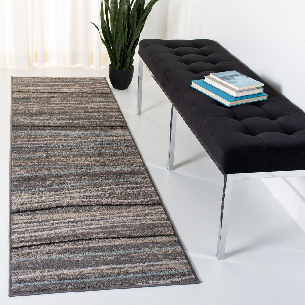 AMSTERDAM, SILVER / BEIGE, 2'-3" X 8', Area Rug