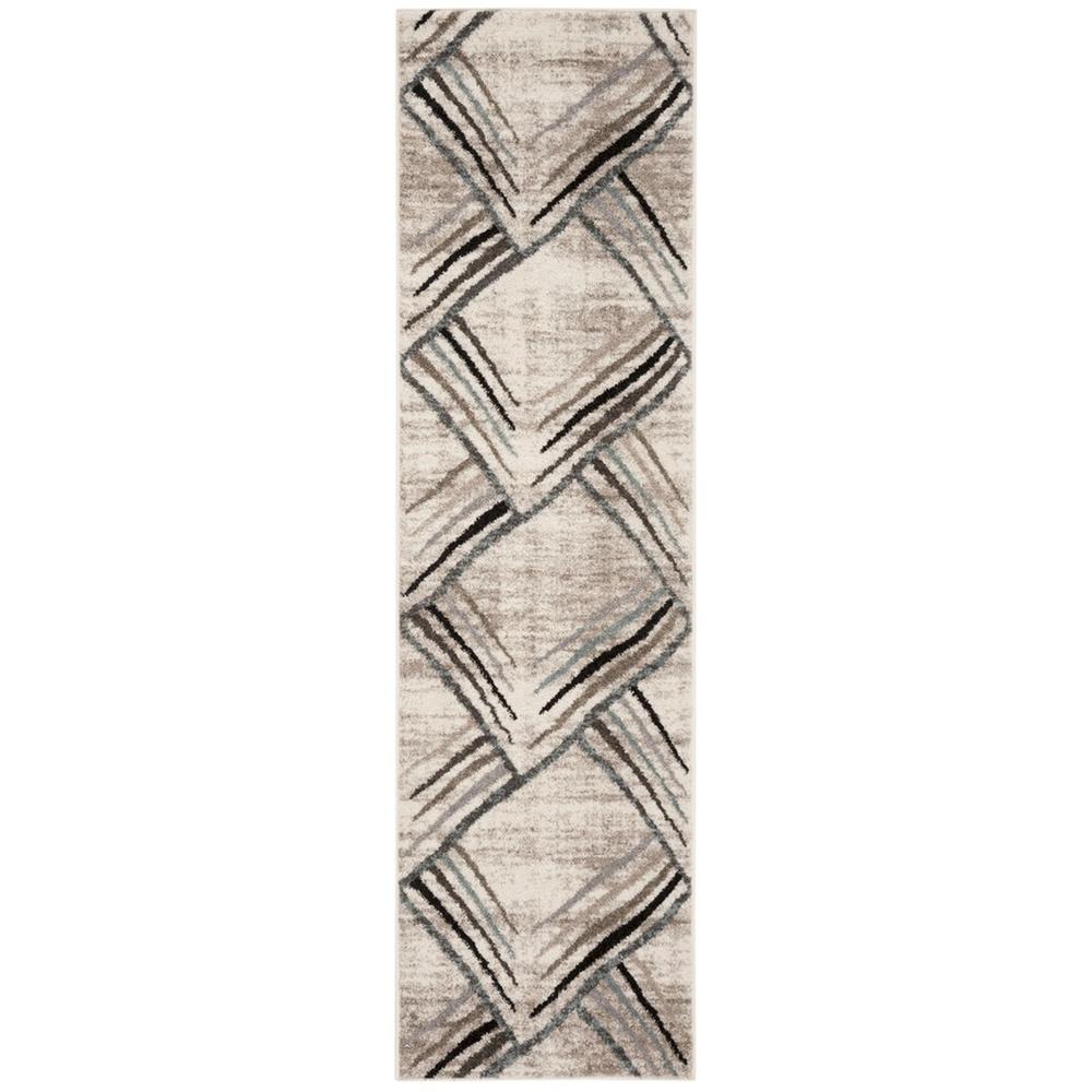 AMSTERDAM, CREAM / CHARCOAL, 2'-3" X 8', Area Rug