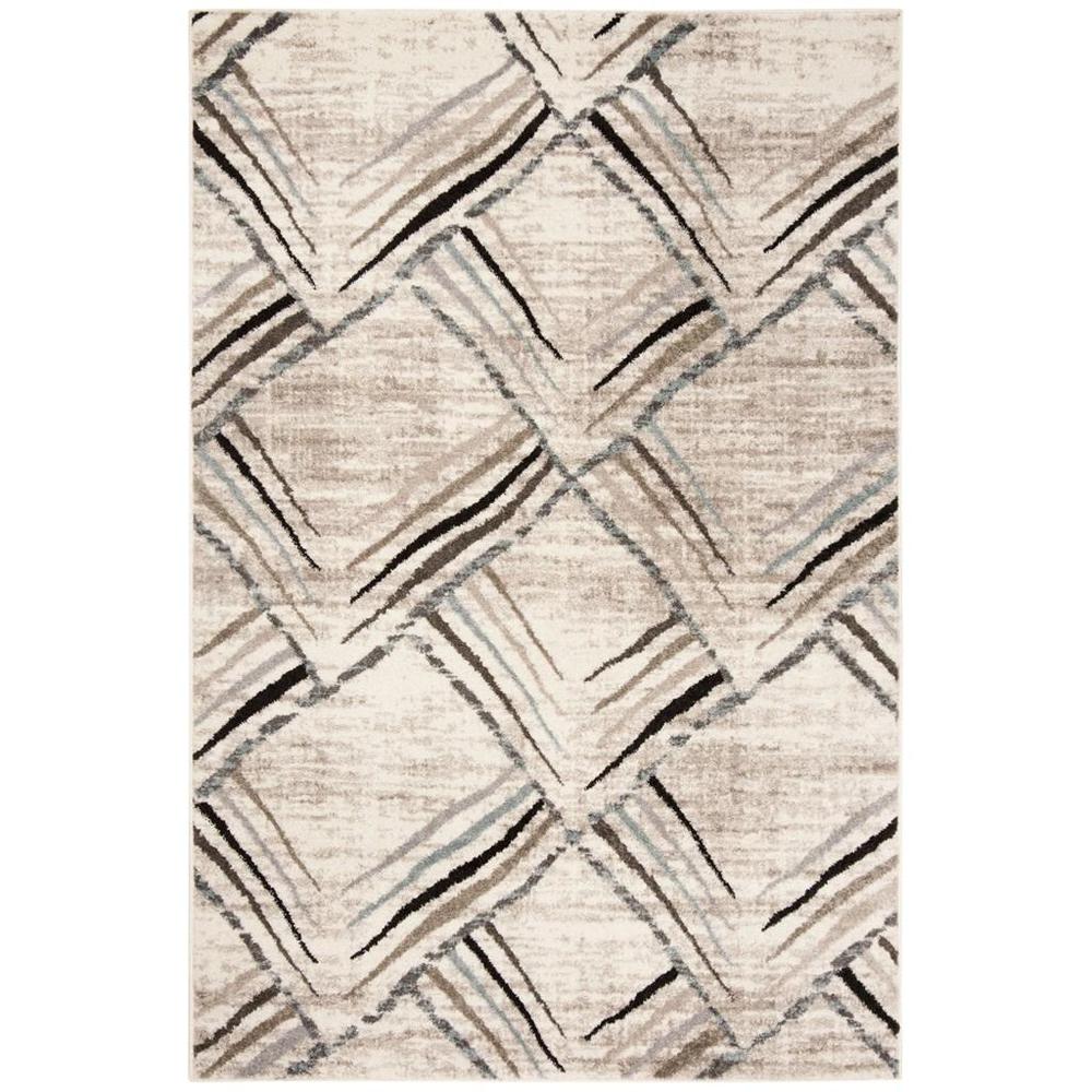 AMSTERDAM, CREAM / CHARCOAL, 4' X 6', Area Rug