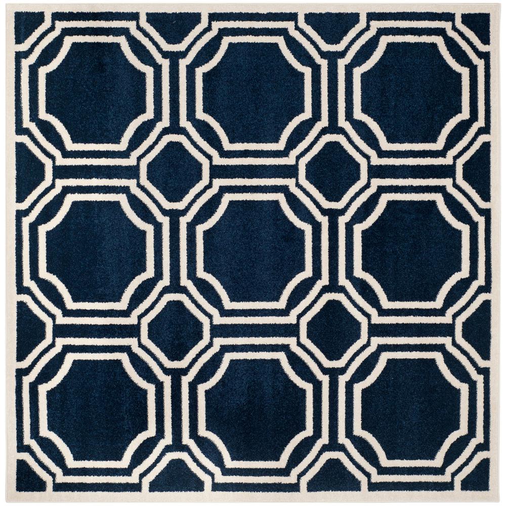 AMHERST, NAVY / IVORY, 5' X 5' Square, Area Rug
