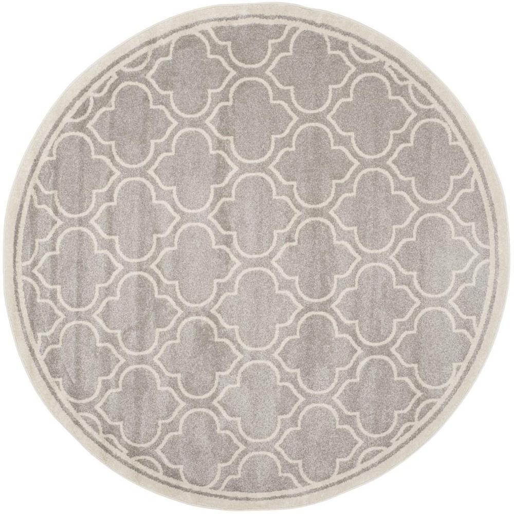 AMHERST, LIGHT GREY / IVORY, 5' X 5' Round, Area Rug, AMT412B-5R