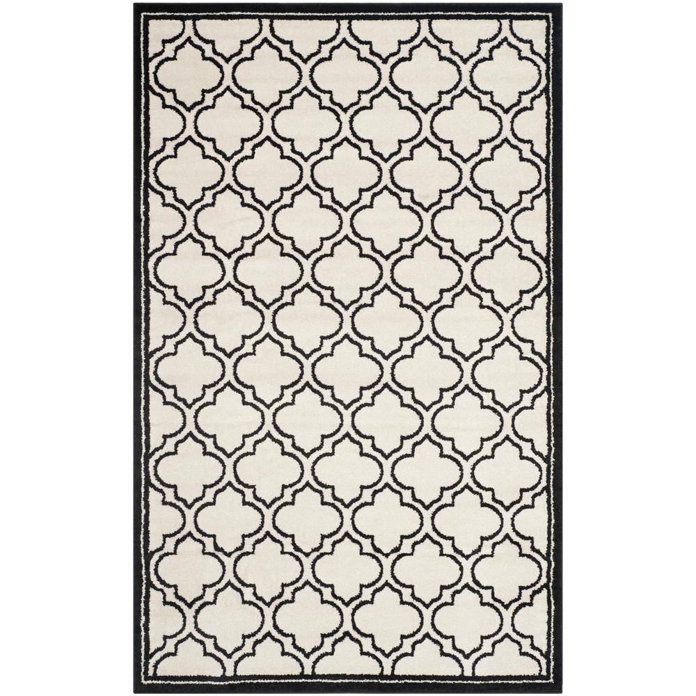 AMHERST, IVORY / ANTHRACITE, 4' X 6', Area Rug