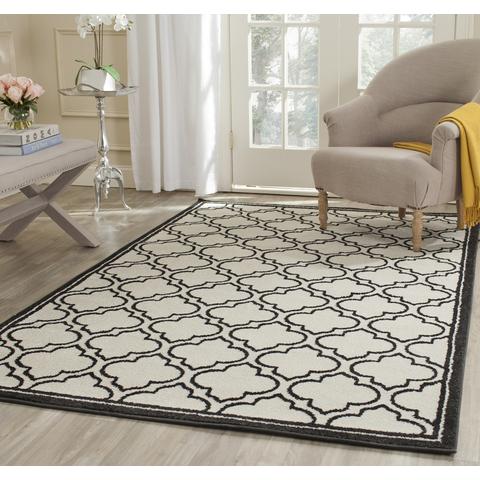 AMHERST, IVORY / ANTHRACITE, 4' X 6', Area Rug