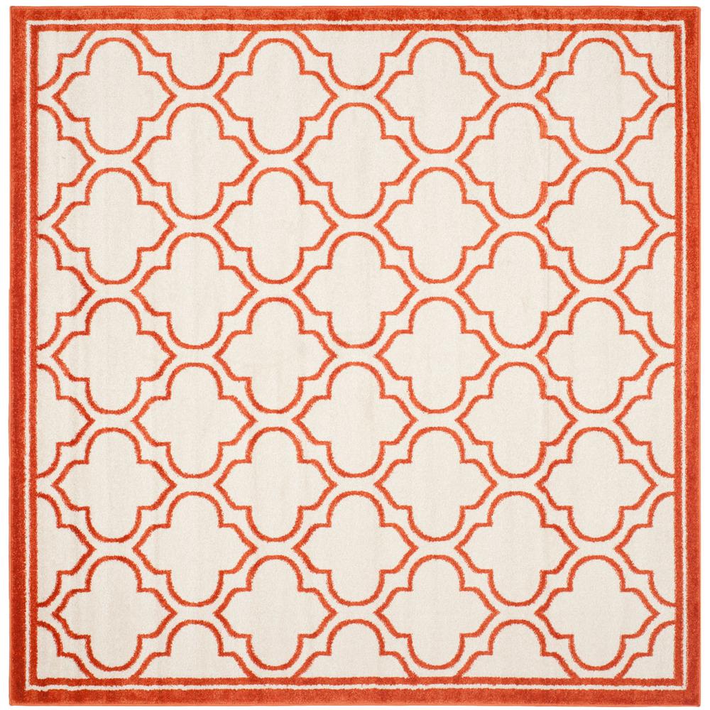 AMHERST, IVORY / ORANGE, 5' X 5' Square, Area Rug, AMT412F-5SQ