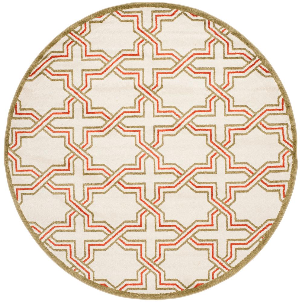 AMHERST, IVORY / LIGHT GREEN, 7' X 7' Round, Area Rug, AMT413A-7R