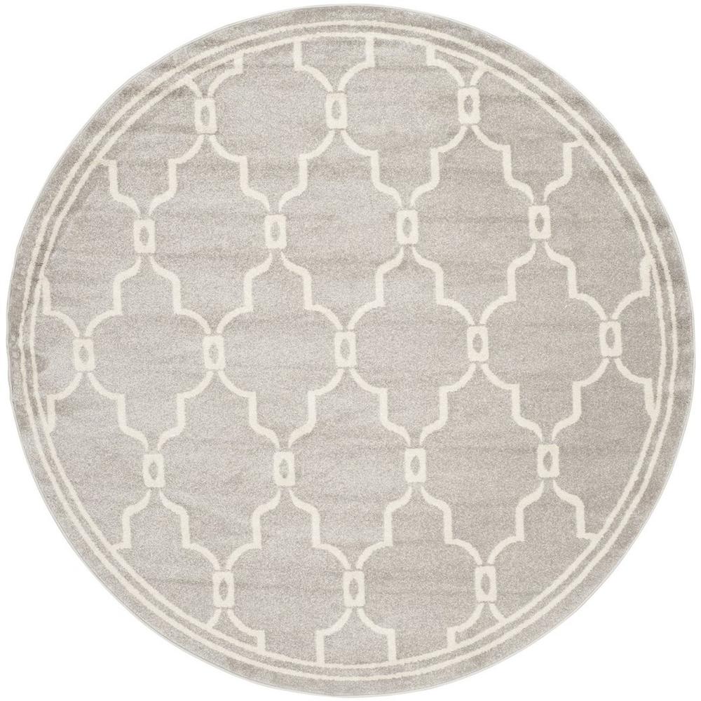AMHERST, LIGHT GREY / IVORY, 5' X 5' Round, Area Rug, AMT414B-5R