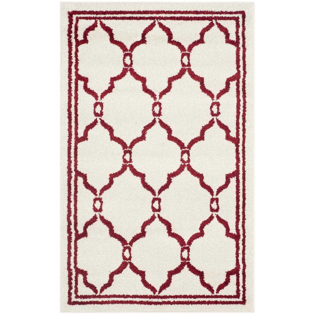 AMHERST, IVORY / RED, 2'-6" X 4', Area Rug