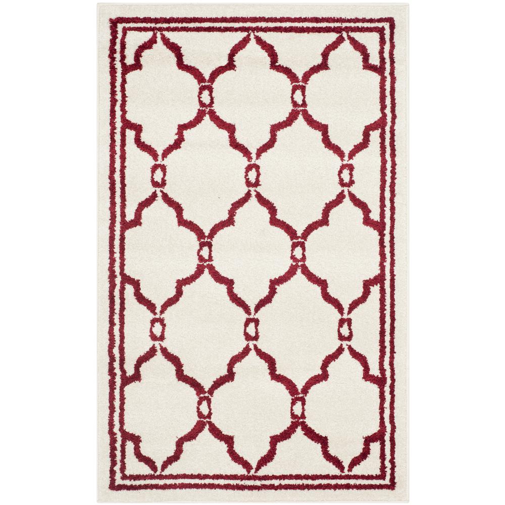 AMHERST, IVORY / RED, 2'-6" X 4', Area Rug