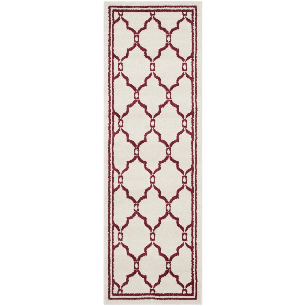 AMHERST, IVORY / RED, 2'-3" X 7', Area Rug