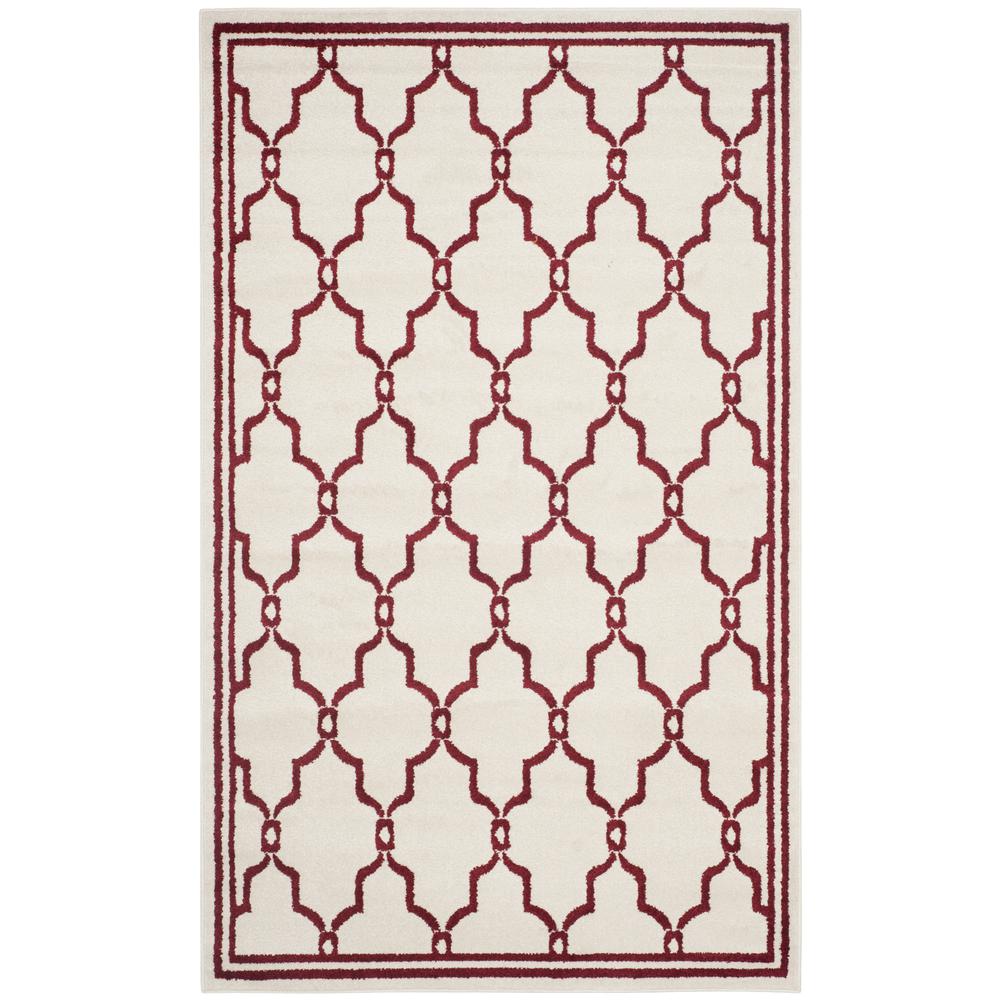 AMHERST, IVORY / RED, 4' X 6', Area Rug