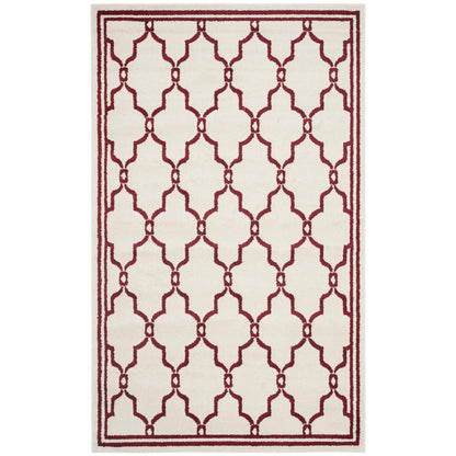 AMHERST, IVORY / RED, 4' X 6', Area Rug