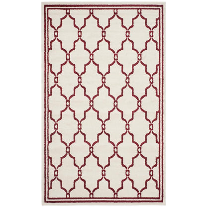 AMHERST, IVORY / RED, 5' X 8', Area Rug